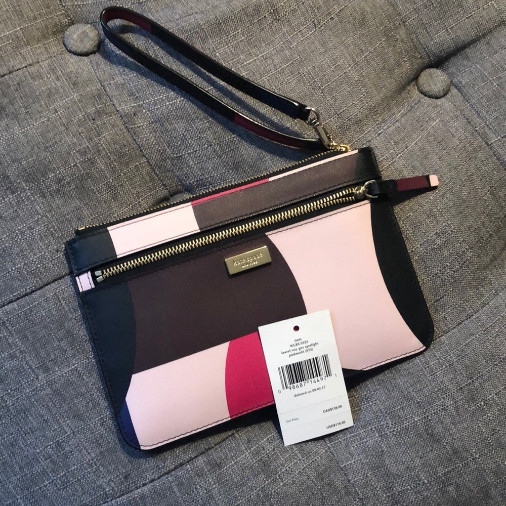Brand new Kate Spade pink wristlet